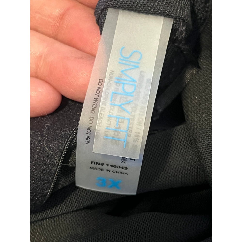 NWT Simply Fit Plus Black One Piece Swimdress - Picture 8 of 9